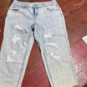 Distressed Light Blue Women's Jeans